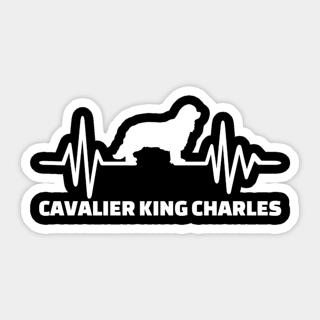 Cavalier King Charles frequency with name Sticker by Designzz